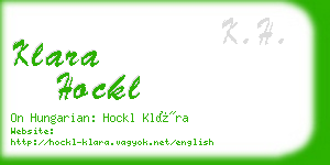 klara hockl business card